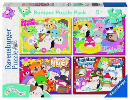 Puzzle Squishmallows 4x100 dílků