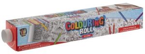 Vymalovávací role s předtiskem 2,5 m + 6 pastelek