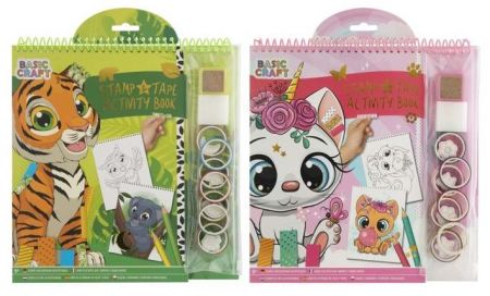 Kniha omalovánek s razítky + samolepkami