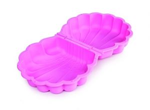 Pískoviště maxi mušle s víkem růžové