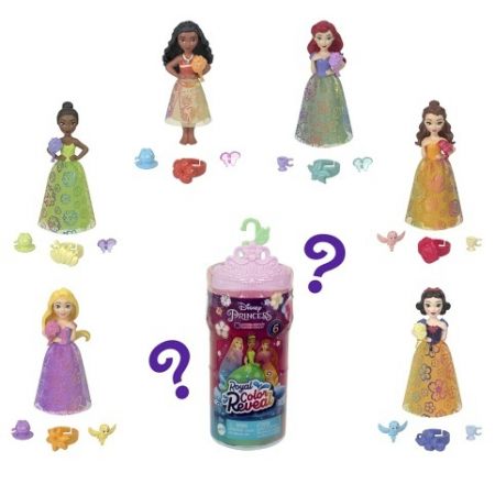 Disney Princezny Color Reveal Královská malá panenka s květinami