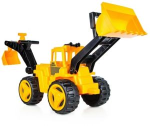 Auto bagr s přední i zadní lžící