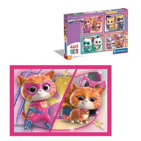 Puzzle 4in1 Disney super kitties