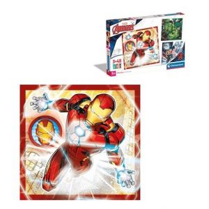 Puzzle 3x48 dílků Square Marvel Avengers
