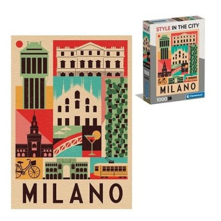 Puzzle 1000 dílků Style in the city Milano Compact box