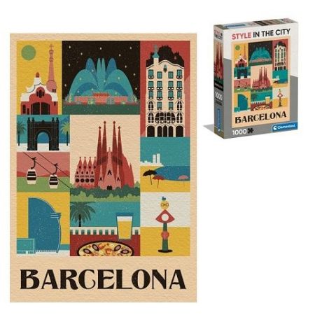 Puzzle 1000 dílků Style in the city Barcelona Compact box
