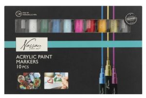 Sada akrylových fixů 10 ks