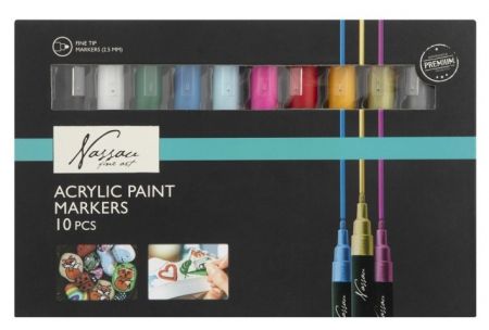 Sada akrylových fixů 10 ks