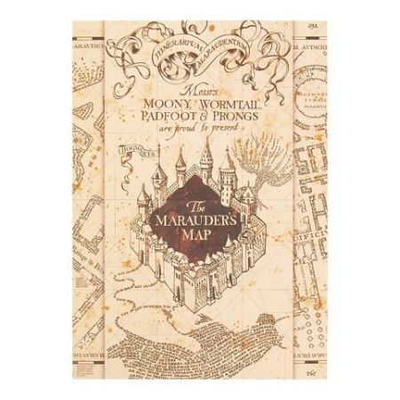 Harry Potter puzzle magnetické Pobertův plánek