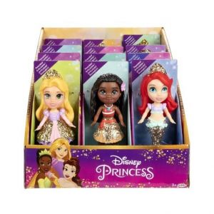 Panenka mini Disney Princezna ve třpytivých šatech 8 cm