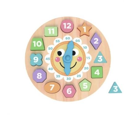 Dřevěná vkládačka hodiny