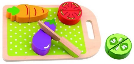 Dřevěná malá sada krájení zelenina