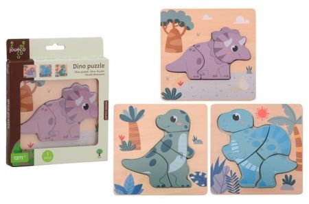 Dřevěné puzzle Dino Jouéco®