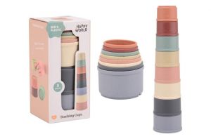 Stohovací kelímy Happy World bio plastic