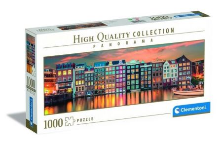 Puzzle 1000 dílků Panorama Zářivý Amsterdam