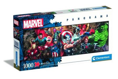 Puzzle 1000 dílků Panorama Marvel Avengers