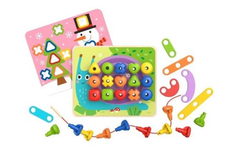 BABU - Logická dřevěná stavebnice Duha