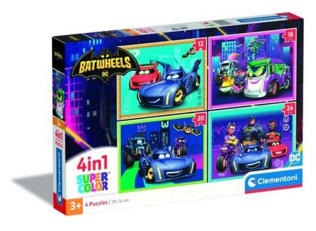 Puzzle 4v1 Batwheels 4v1 (12+16+20+24 dílků)