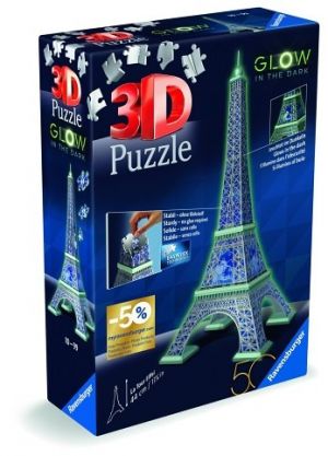 Puzzle 3D Eiffelova věž noční výroční edice