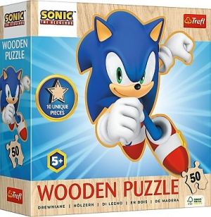 Dřevěné Puzzle 50 dílků Sonic
