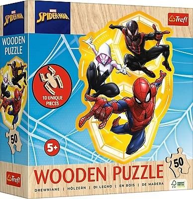 Dřevěné Puzzle 50 dílků Spiderman