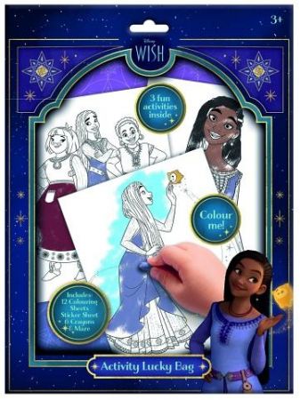 Omalovánky se samolepkami Disney Wish