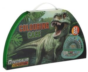 Malovací kufřík půlkruhový Dino