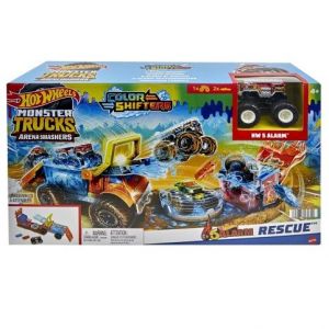 Sada Hot Wheels Monster Truck Fire Crash