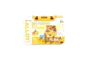 Hrací set v kufříku - stavební stroje