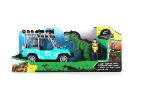 Dinosauří set s autem