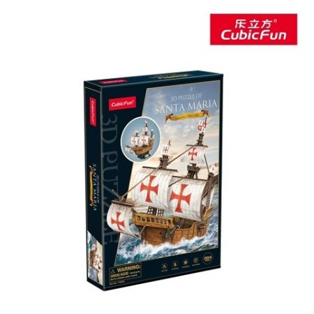 CubicFun - Puzzle 3D Loď Santa Maria 204 dílků