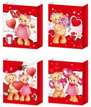 Dárková taška L - Medvídek se srdcem