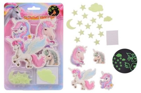 Svítící jednorožci na zeď