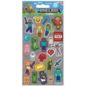 Minecraft samolepky šedé