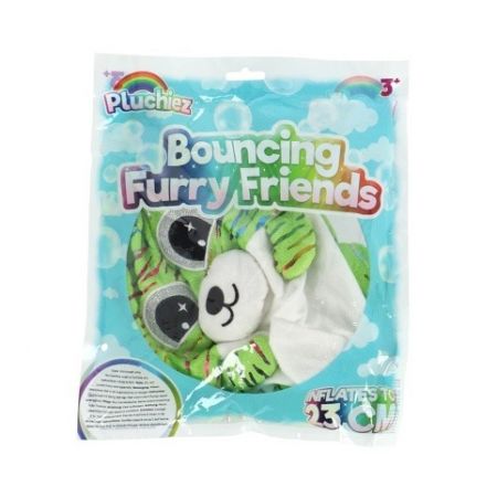 Plyšová skákací kulatá kočička s třpytivýma očima 23 cm