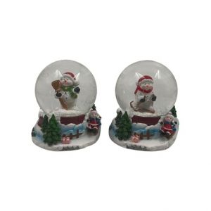 Těžítko sněhová koule se sněhulákem o průměru 65 mm