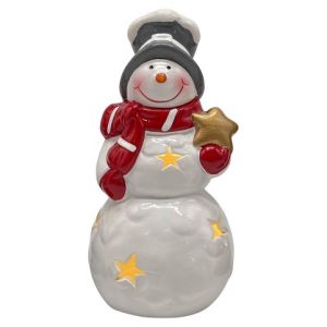 Keramický sněhulák s LED osvětlením