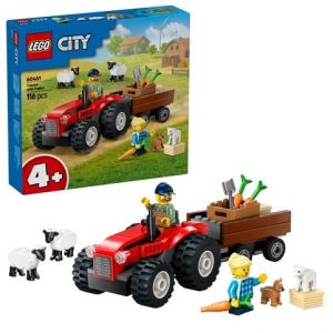 LEGO® City 60461 Červený traktor s přívěsem a ovcemi