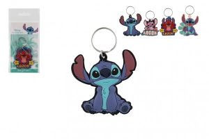 Přívěsek na klíče/Klíčenka Lilo & Stitch gumový 9cm mix druhů v sáčku