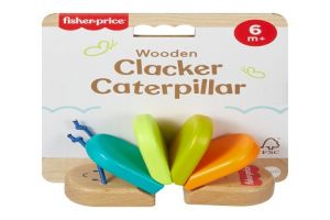 Fisher Price Dřevěná klapající housenka JCY39