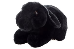 Plyš králík černý 22 cm ECO-FRIENDLY