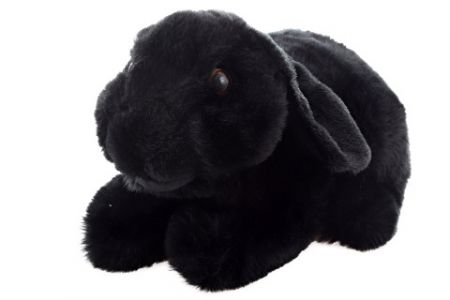Plyš králík černý 22 cm ECO-FRIENDLY