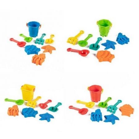 Sada na písek kyblík s nářadím a formičkami