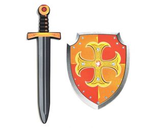 Meč a štít pěnový set 42,5 cm