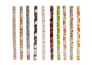 Balící papír 0,7x2 m Květiny