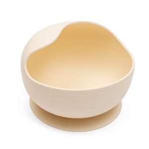 Miska s přísavkou silikonová New Baby béžová