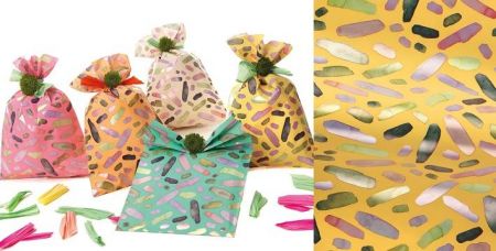 Sáček celofan 16x25 cm BRUSH žlutý