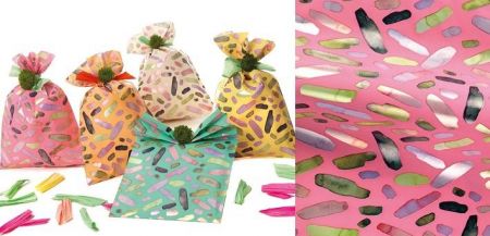 Sáček celofan 16x25 cm BRUSH růžový