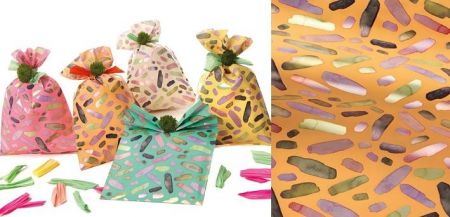 Sáček celofan 20x32 cm BRUSH oranžový