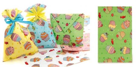 Sáček celofan 16x25 cm SWEET CAKE zelený